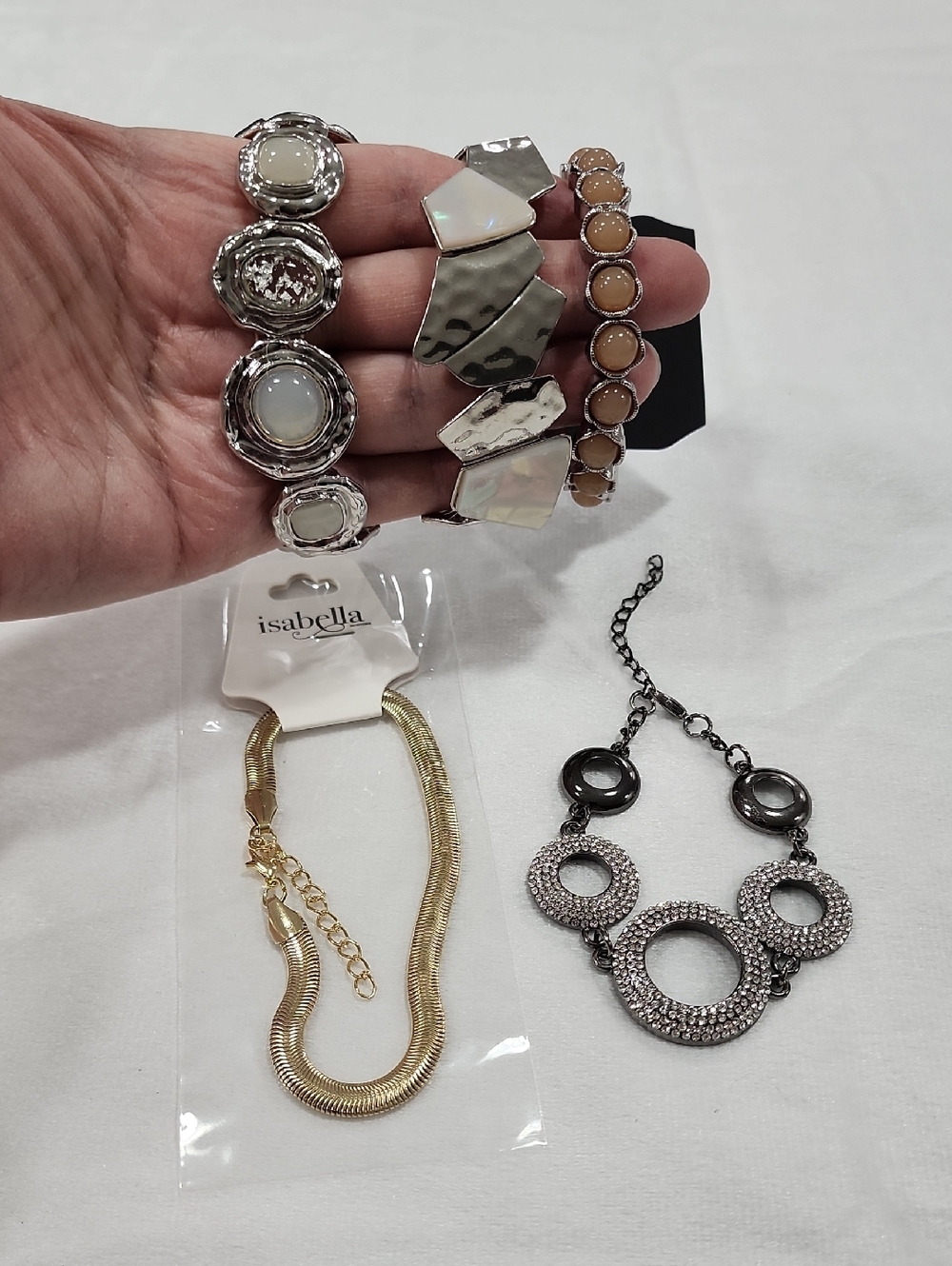 5 Bracelets; Paparazzi And Isabella